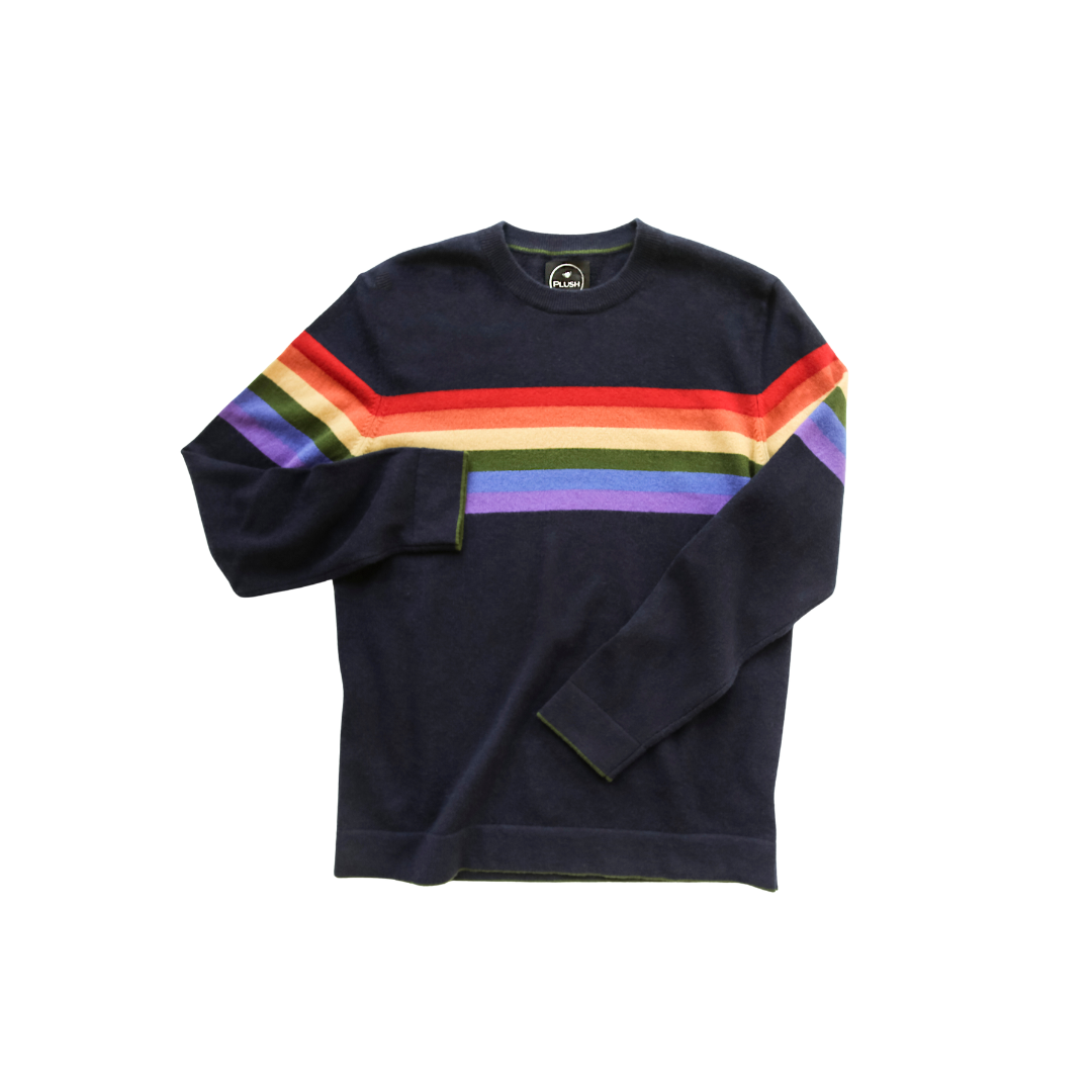 Rainbow Stripe Cashmere Sweater The Finest Collection Of Luxury Plush Provincetown