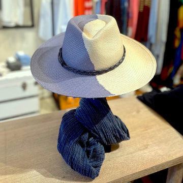 Two-Tone Toquilla Palm Handmade Hat
