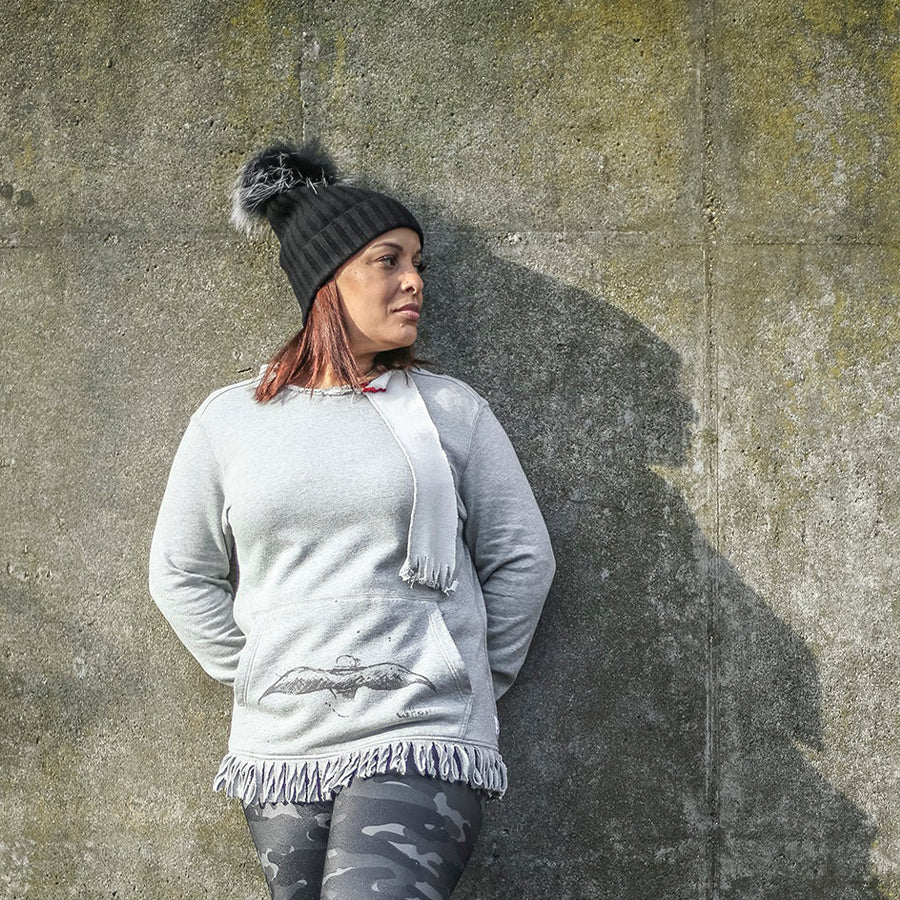 Hommard "Mont Blanc" Ribbed Beanie with Faux Pom